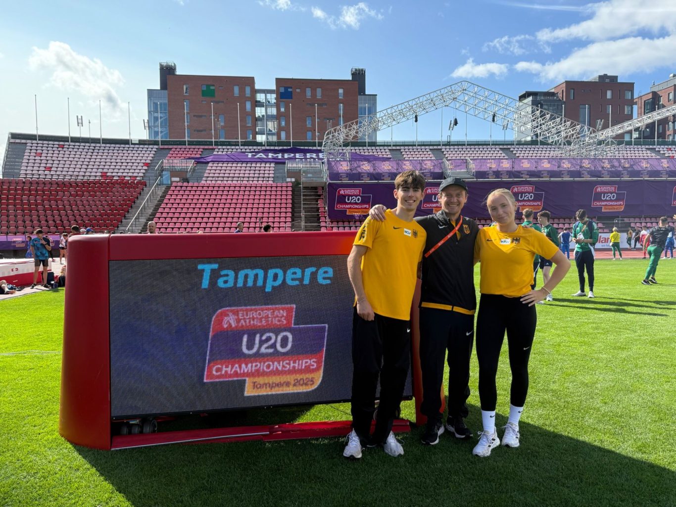 Paula und Lars bei der EM U20 in Tampere
